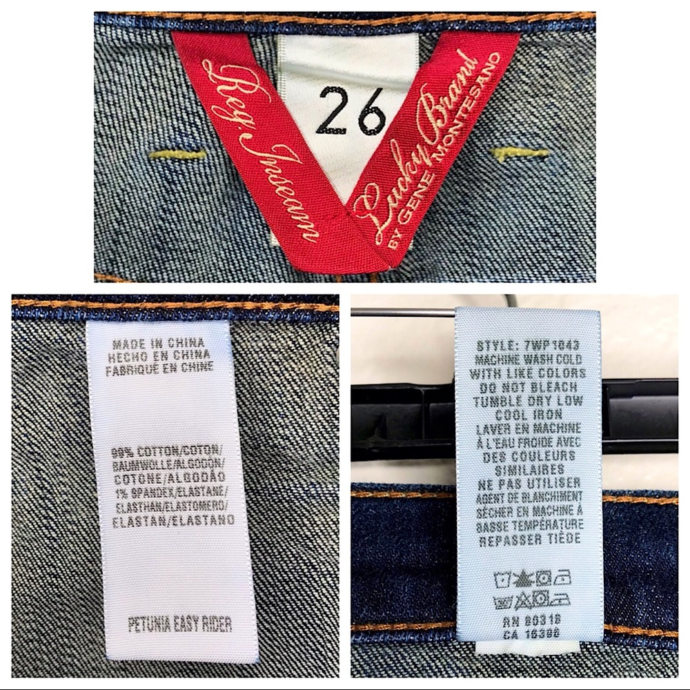 LUCKY BRAND🍀‘Petunia Easy Rider’ Dark Denim Jeans ~Size 26 - Picture 6 of 6